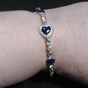 Blue heart bracelet